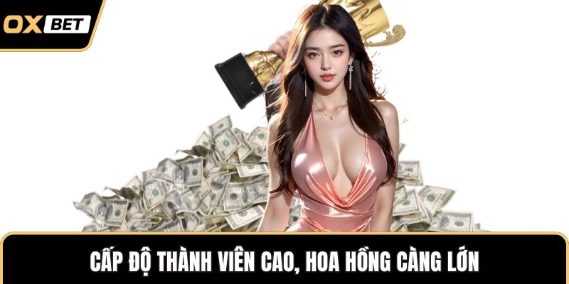 Cấp độ thành viên cao, hoa hồng càng lớn
